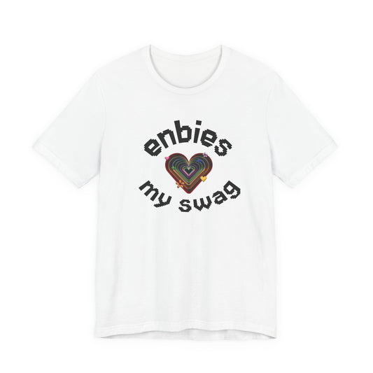 Enbies My Swag T-Shirt — Pride Nonbinary Heart Graphic Tee