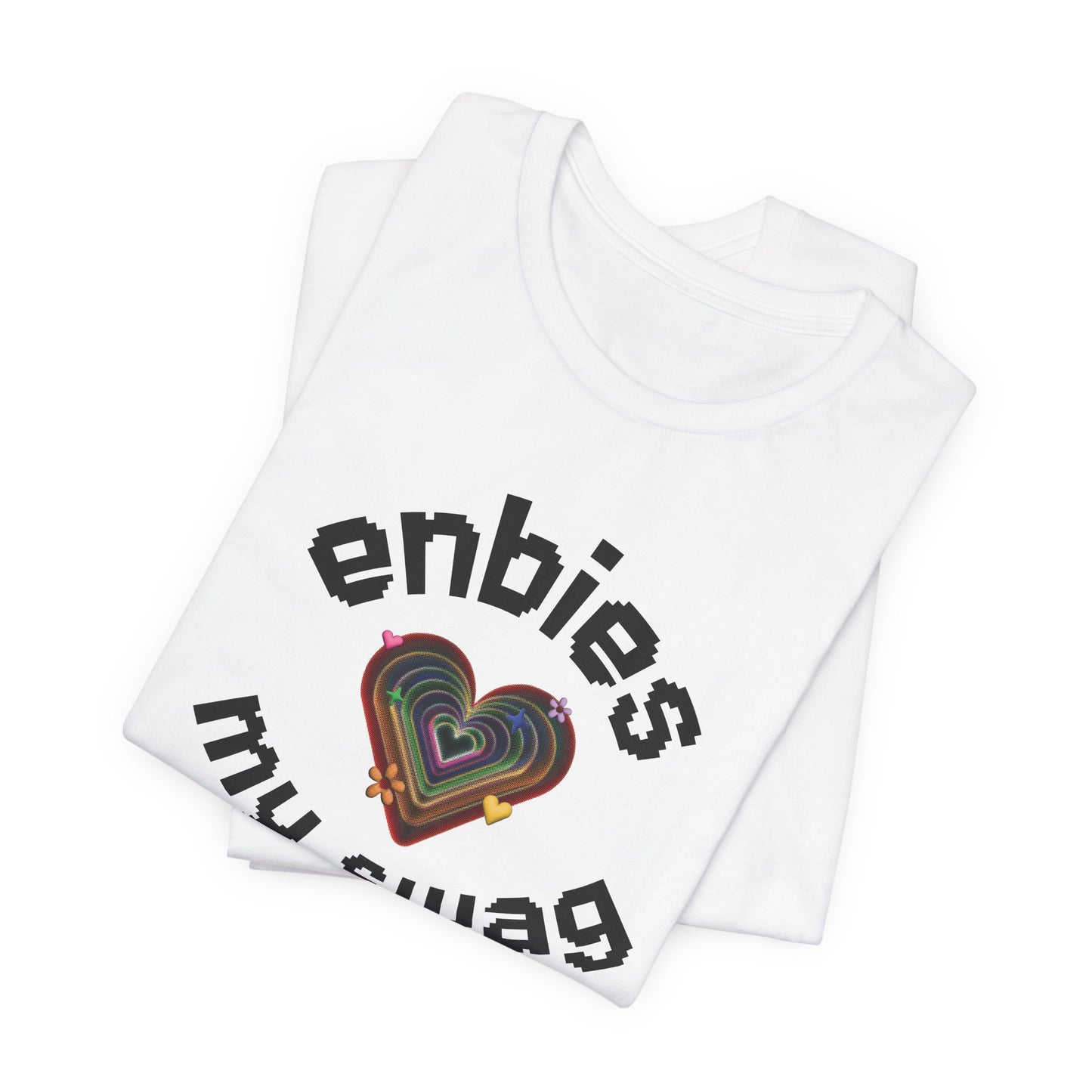 Enbies My Swag T-Shirt — Pride Nonbinary Heart Graphic Tee