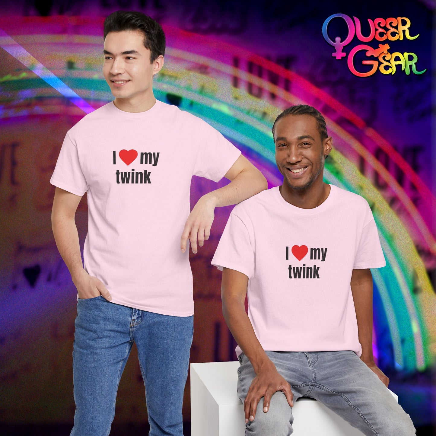 Funny LGBTQ Pride T-Shirt "I Love My Twink" – Gay, Bisexual, Queer Pride Tee, Cute Relationship Shirt