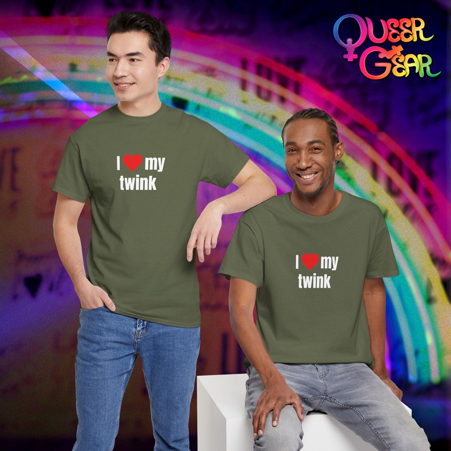 Funny LGBTQ Pride T-Shirt "I Love My Twink" – Gay, Bisexual, Queer Pride Tee, Cute Relationship Shirt