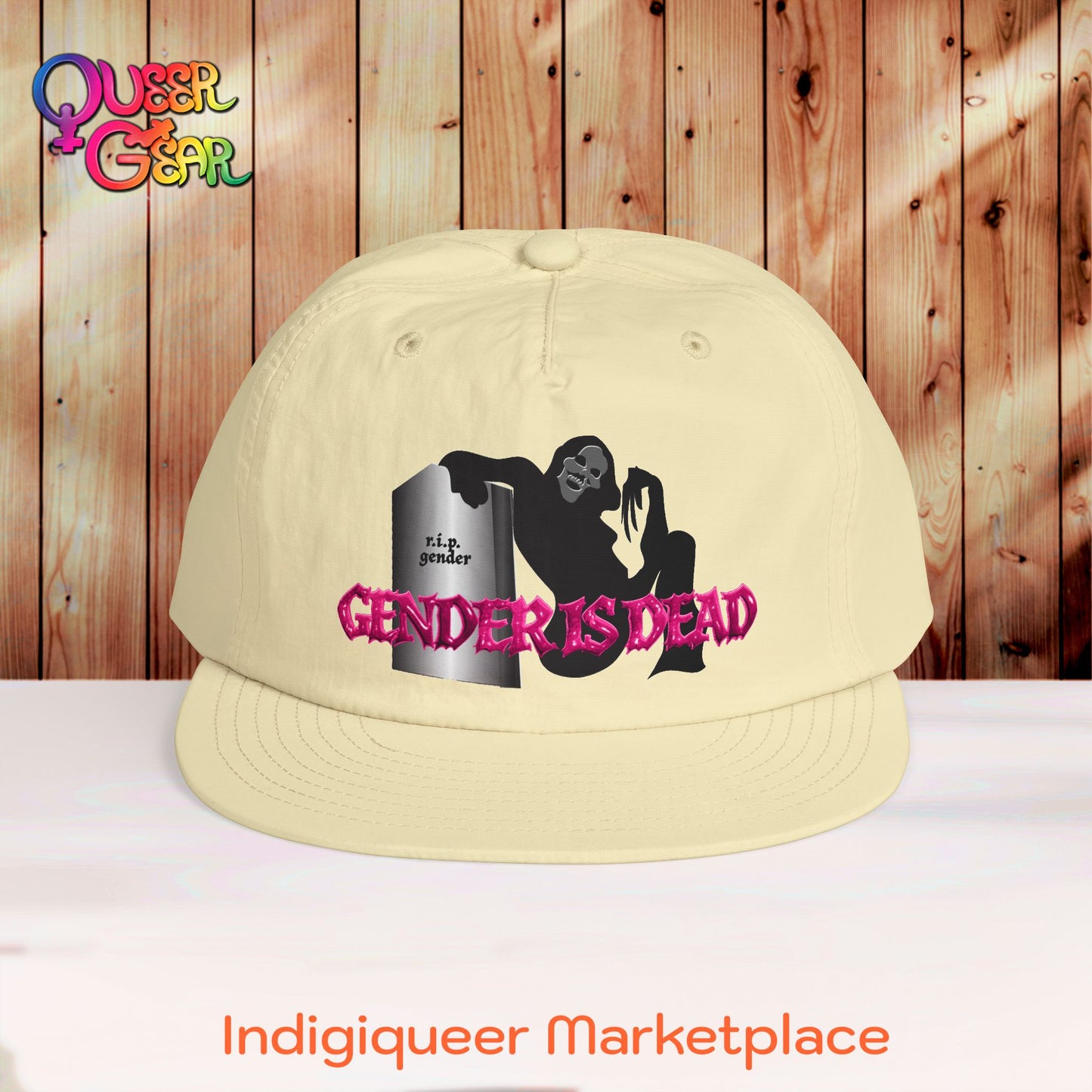 Gender Is Dead Surf Cap — Queer Pride Snapback Hat