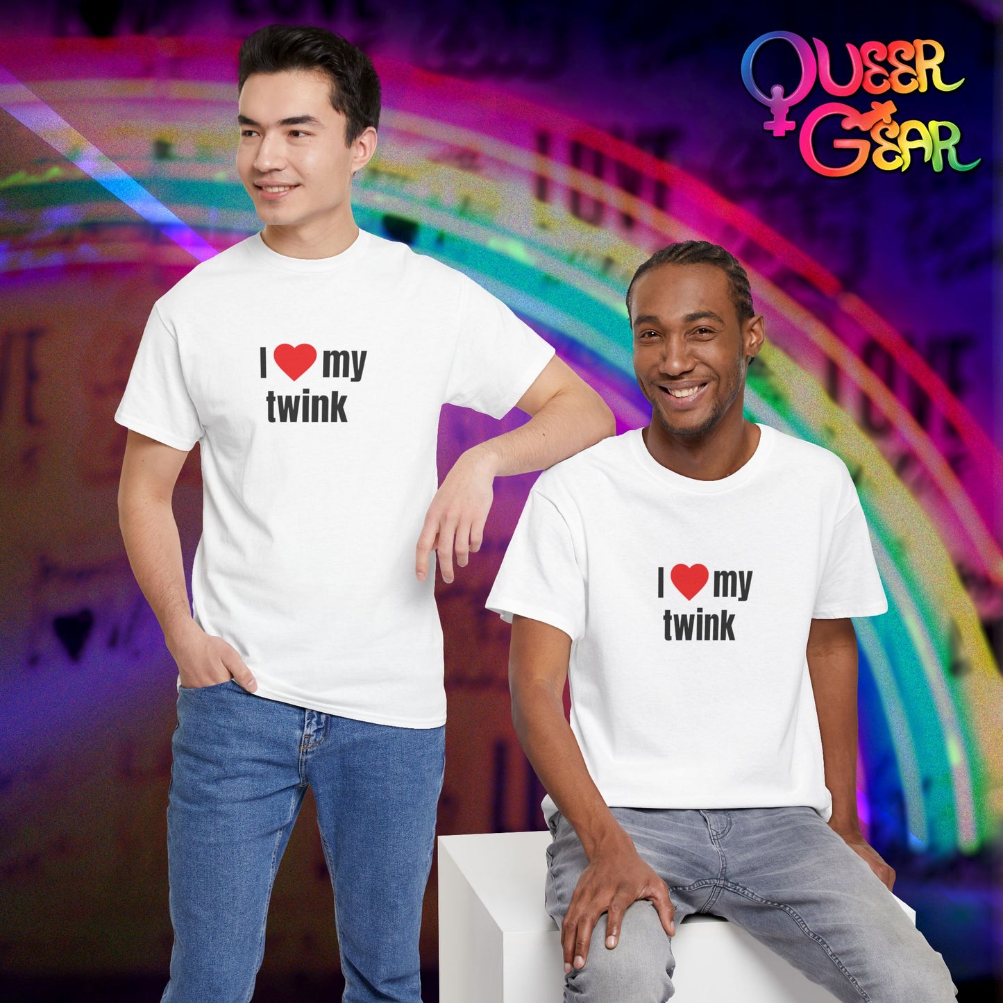 Funny LGBTQ Pride T-Shirt "I Love My Twink" – Gay, Bisexual, Queer Pride Tee, Cute Relationship Shirt