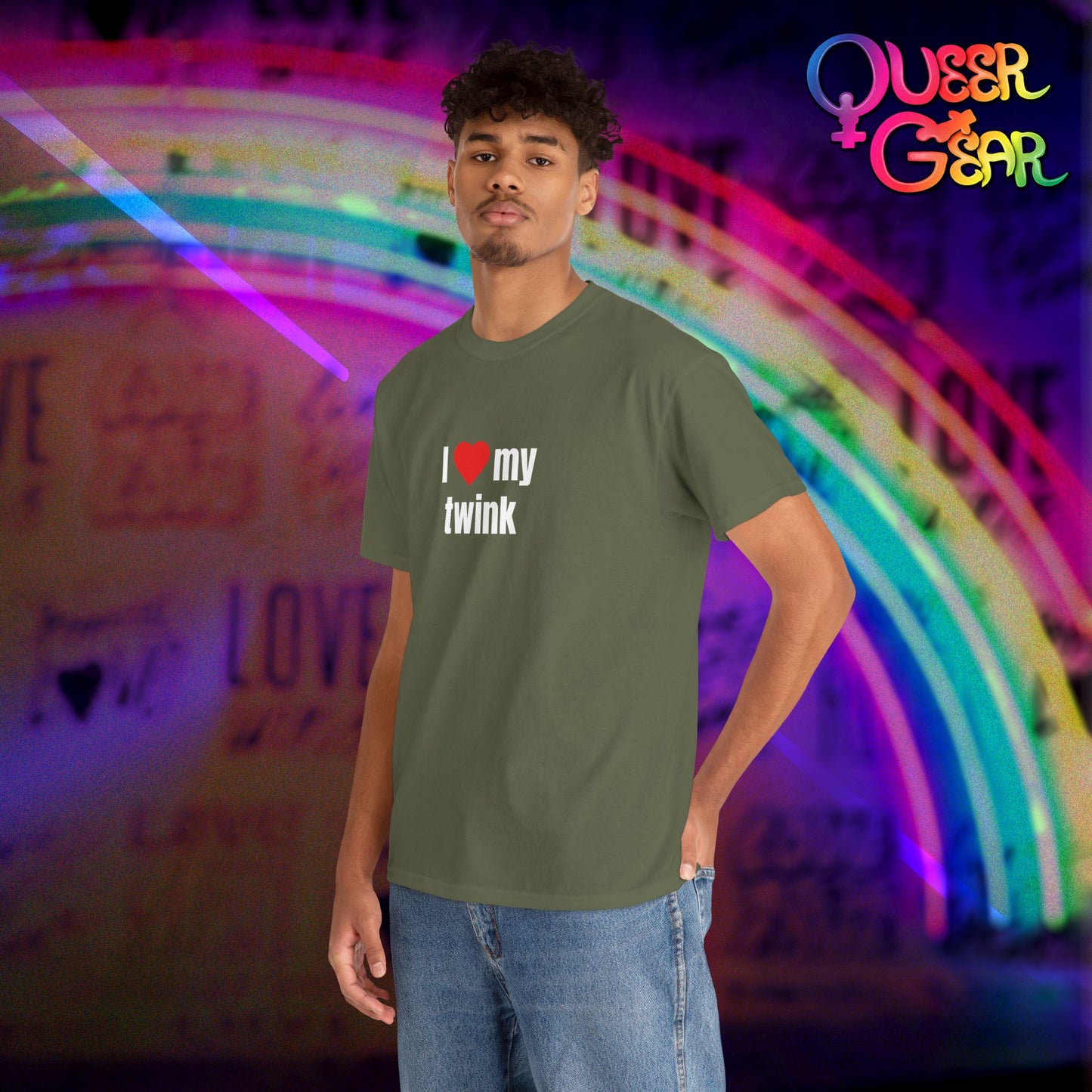 Funny LGBTQ Pride T-Shirt "I Love My Twink" – Gay, Bisexual, Queer Pride Tee, Cute Relationship Shirt