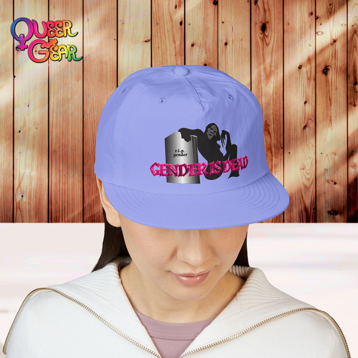 Gender Is Dead Surf Cap — Queer Pride Snapback Hat