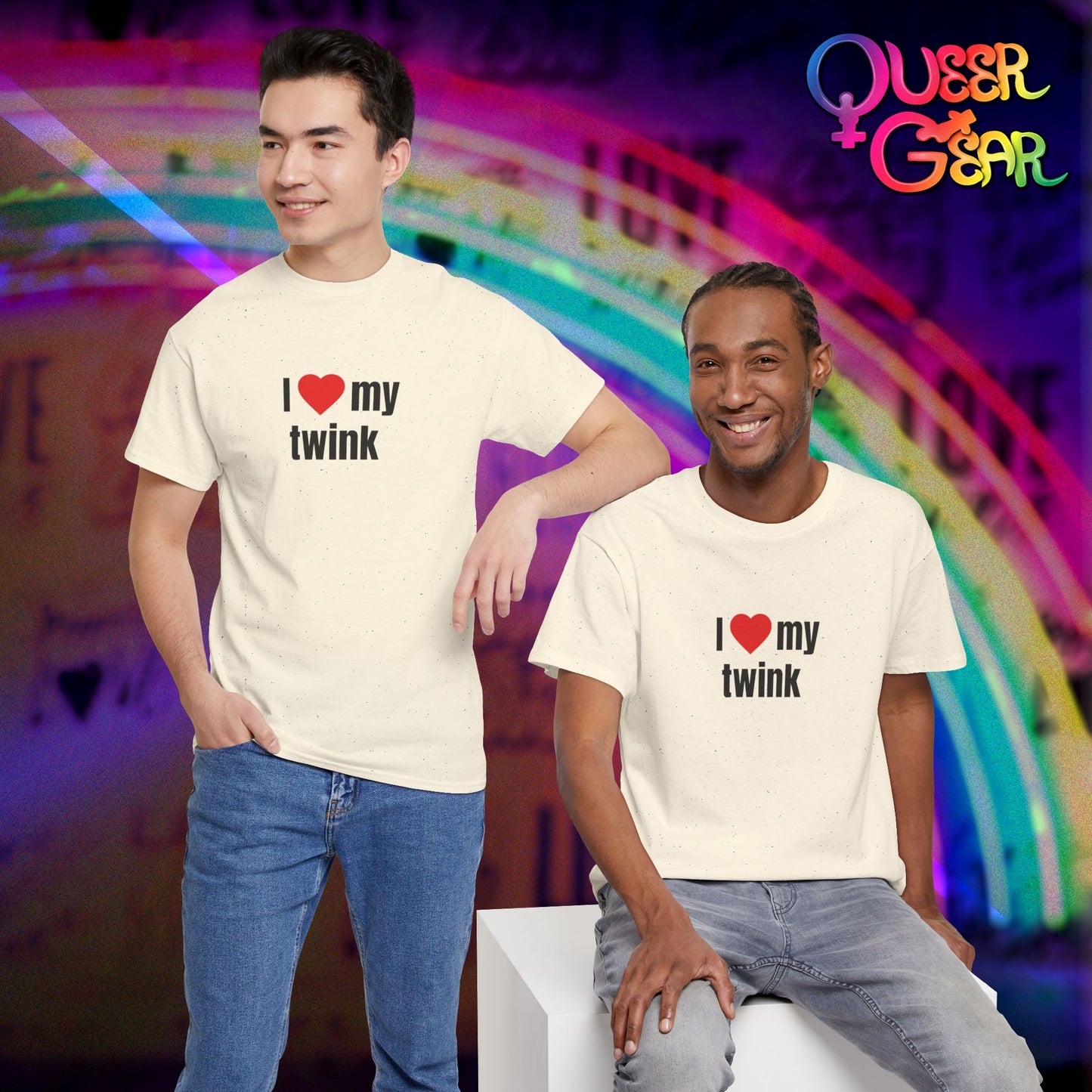 Funny LGBTQ Pride T-Shirt "I Love My Twink" – Gay, Bisexual, Queer Pride Tee, Cute Relationship Shirt