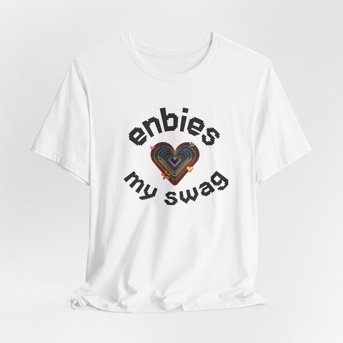 Enbies My Swag T-Shirt — Pride Nonbinary Heart Graphic Tee