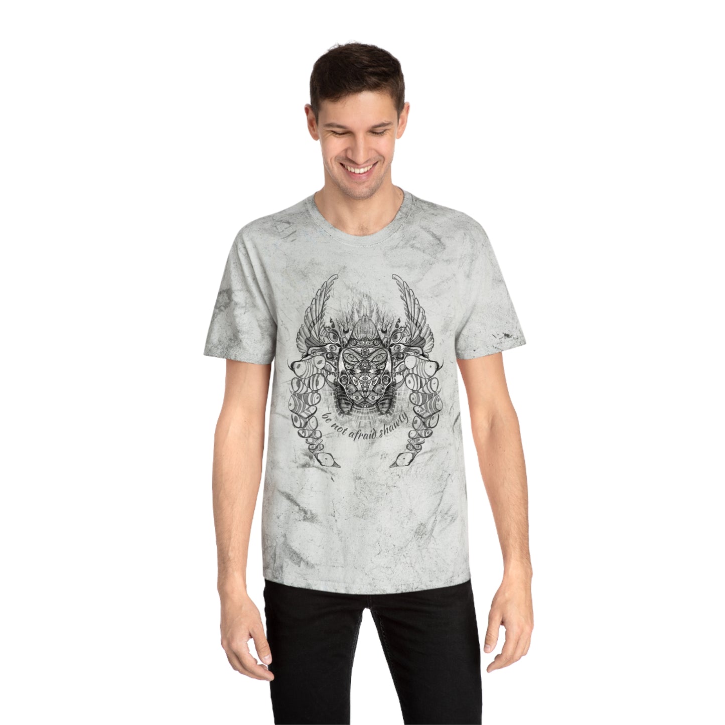Be Not Afraid Shawty Biblically Accurate Angel Tie Dye T-Shirt