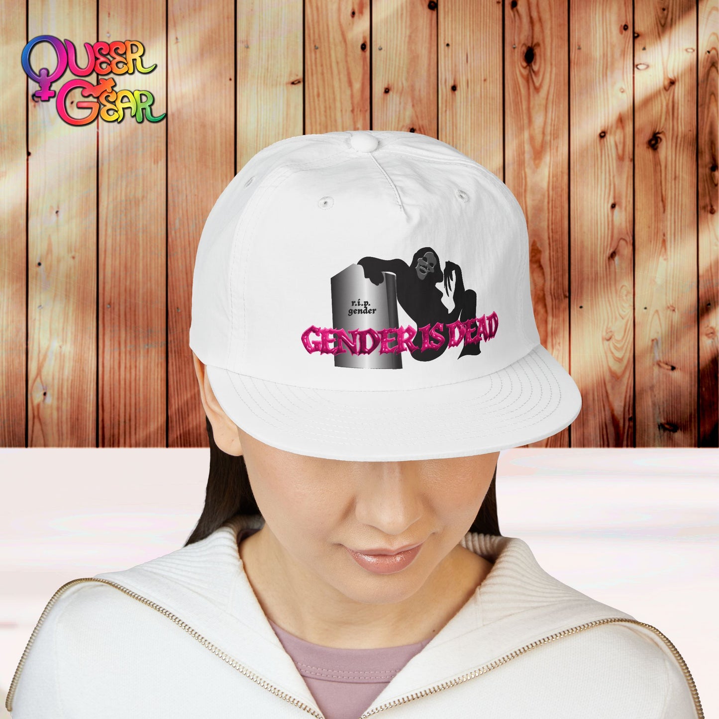 Gender Is Dead Surf Cap — Queer Pride Snapback Hat