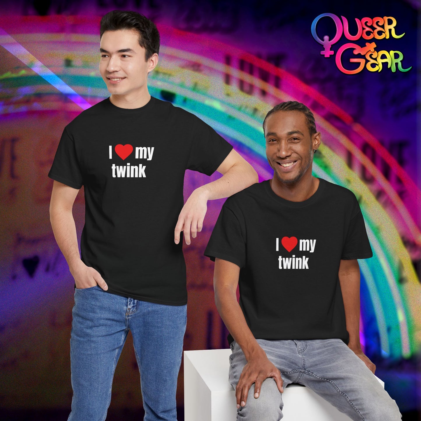 Funny LGBTQ Pride T-Shirt "I Love My Twink" – Gay, Bisexual, Queer Pride Tee, Cute Relationship Shirt