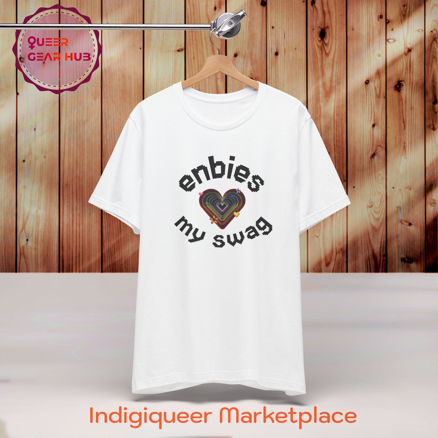Enbies My Swag T-Shirt — Pride Nonbinary Heart Graphic Tee