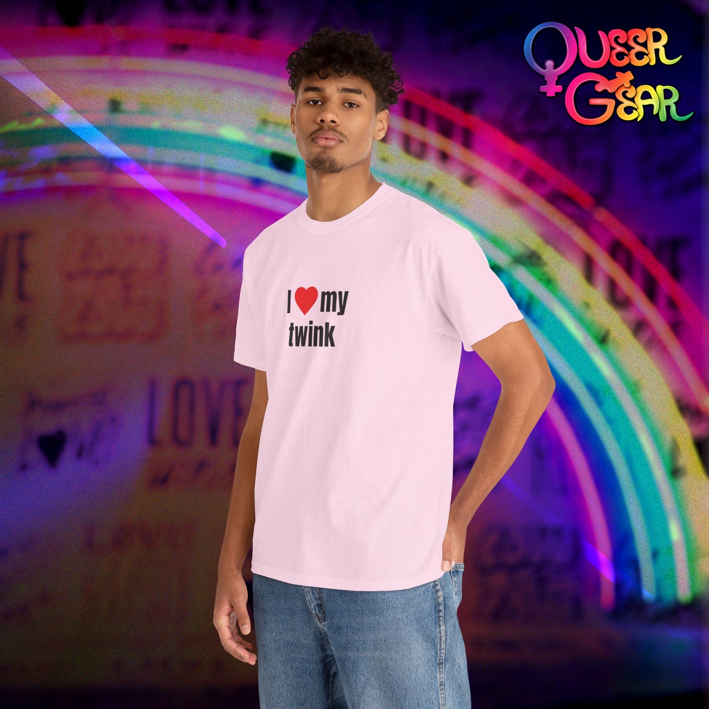 Funny LGBTQ Pride T-Shirt "I Love My Twink" – Gay, Bisexual, Queer Pride Tee, Cute Relationship Shirt