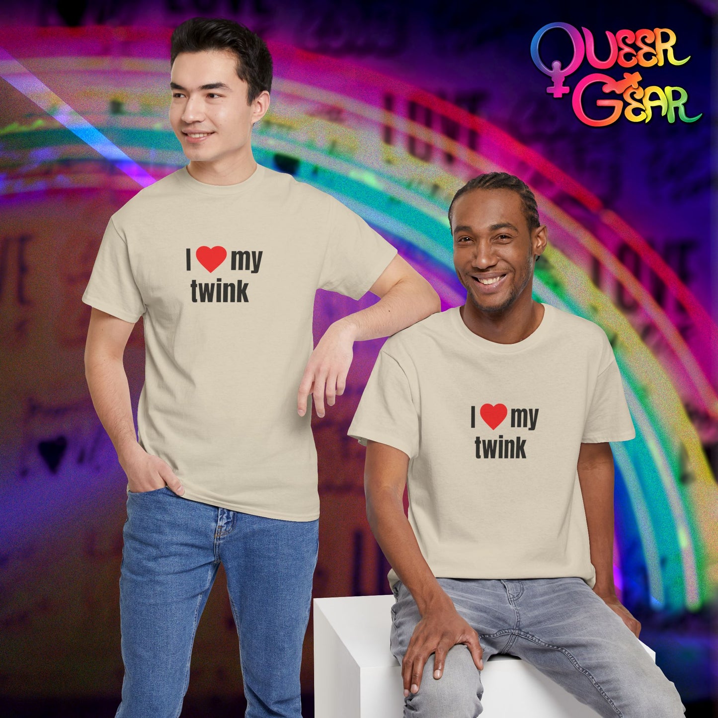 Funny LGBTQ Pride T-Shirt "I Love My Twink" – Gay, Bisexual, Queer Pride Tee, Cute Relationship Shirt