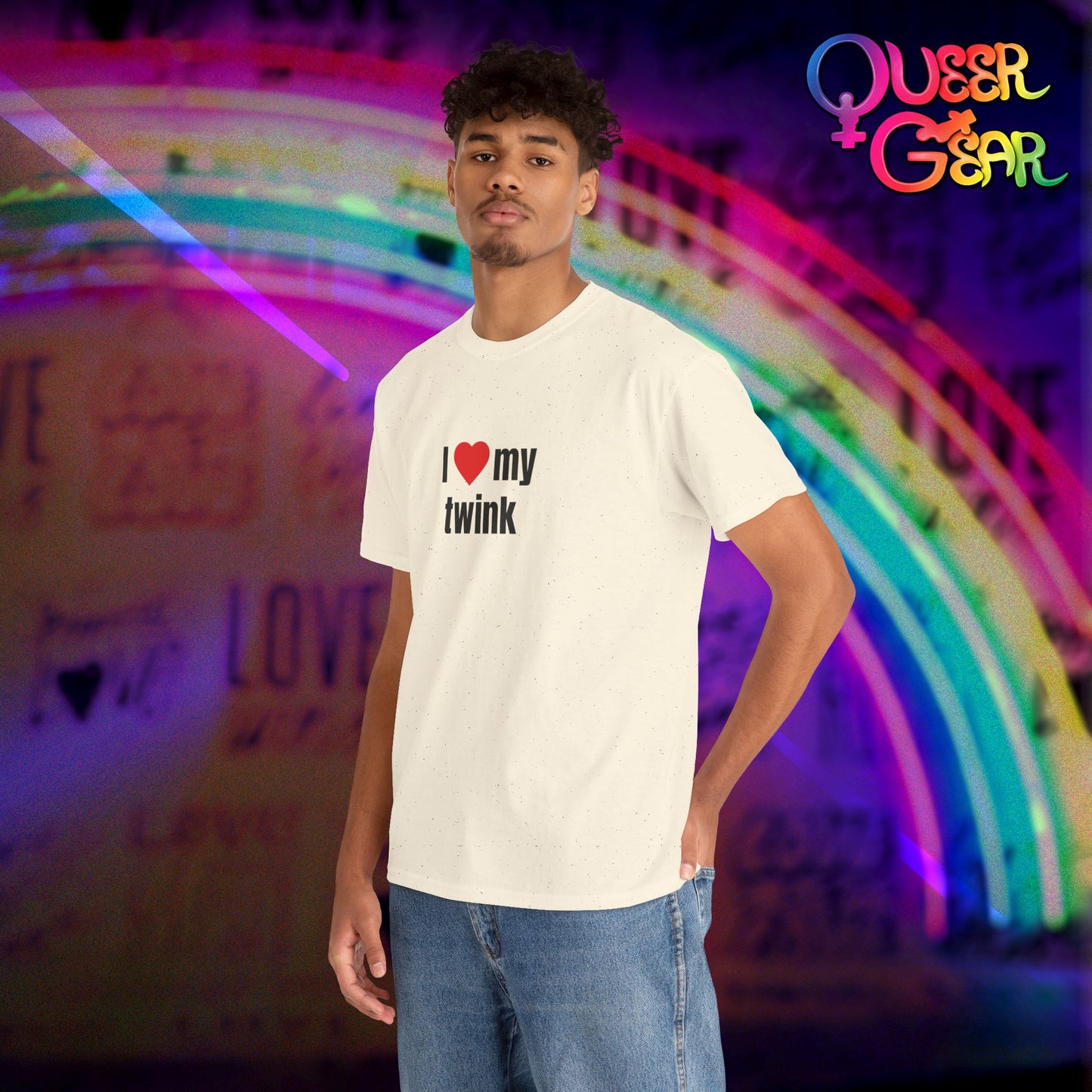 Funny LGBTQ Pride T-Shirt "I Love My Twink" – Gay, Bisexual, Queer Pride Tee, Cute Relationship Shirt