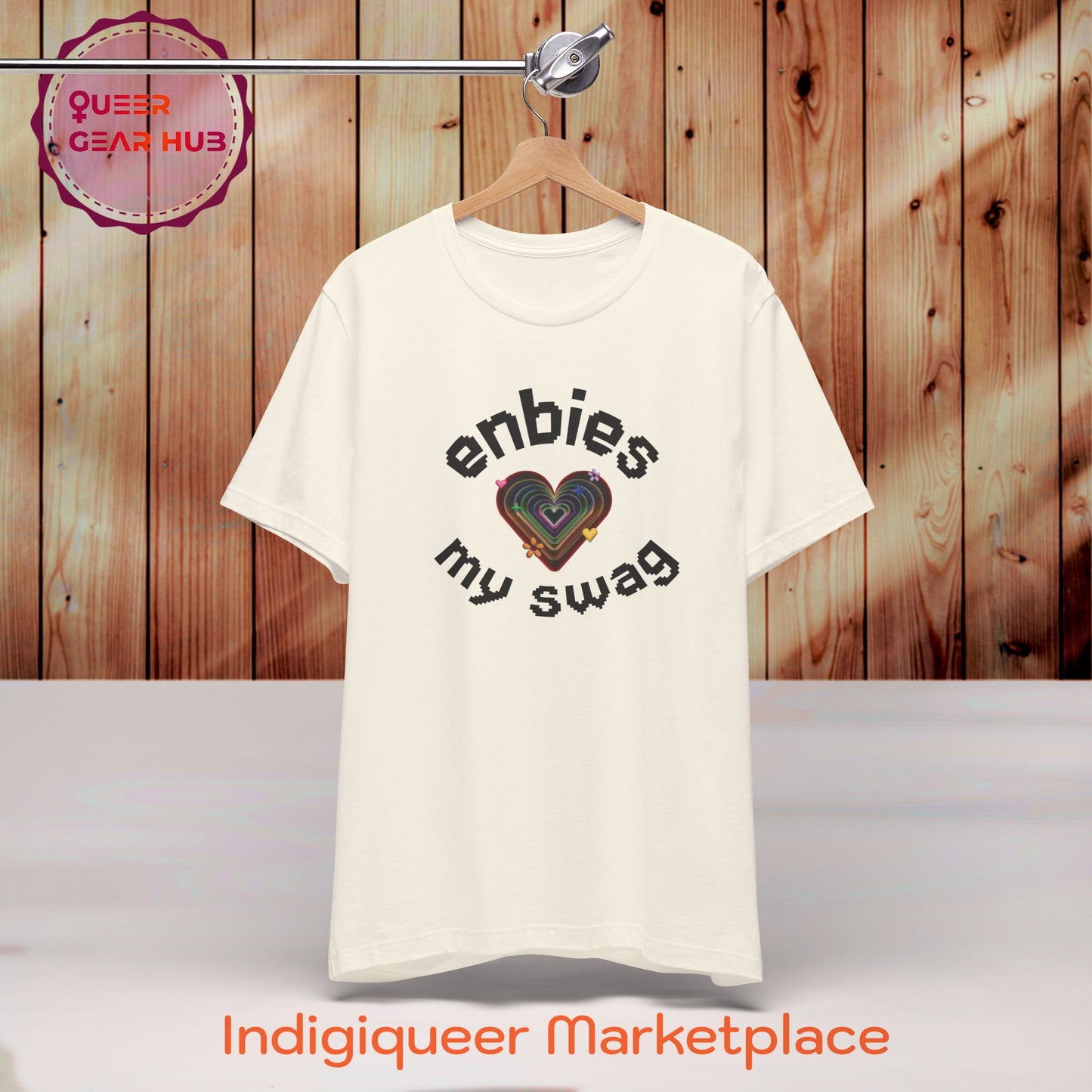 Enbies My Swag T-Shirt — Pride Nonbinary Heart Graphic Tee