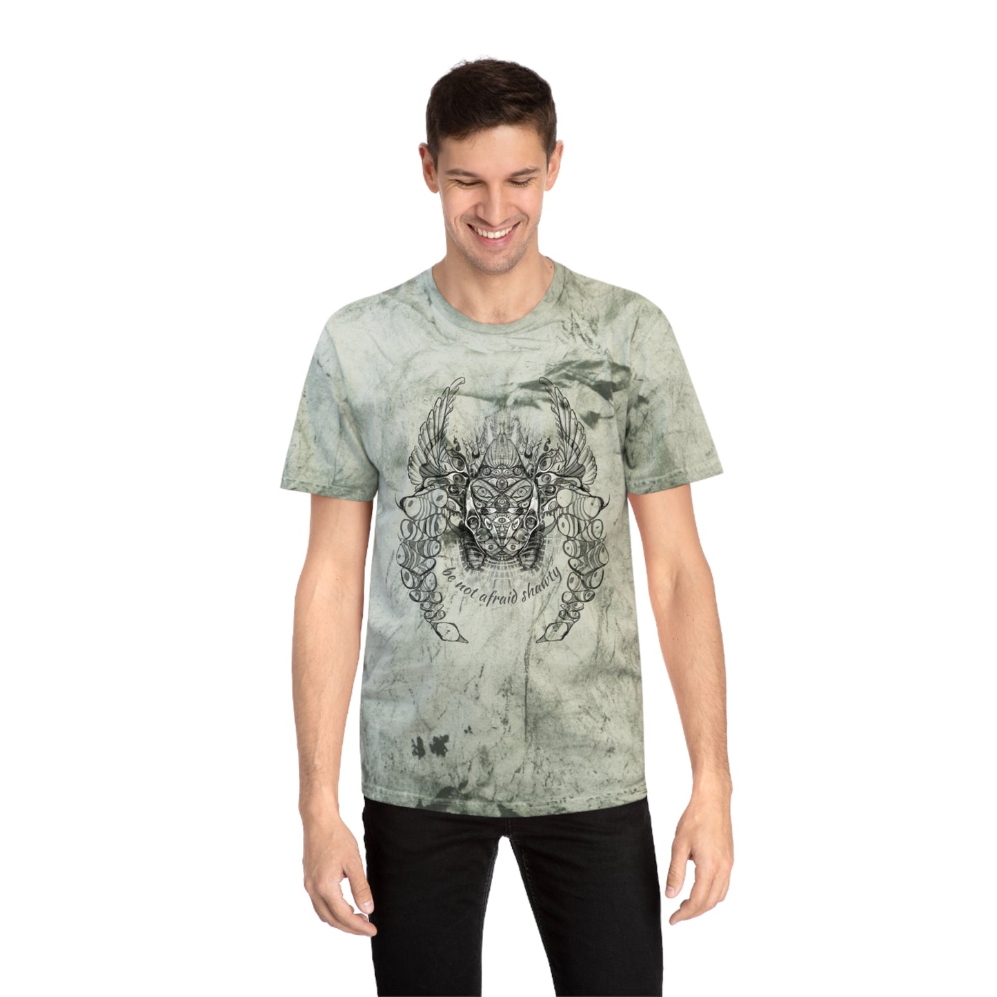 Be Not Afraid Shawty Biblically Accurate Angel Tie Dye T-Shirt