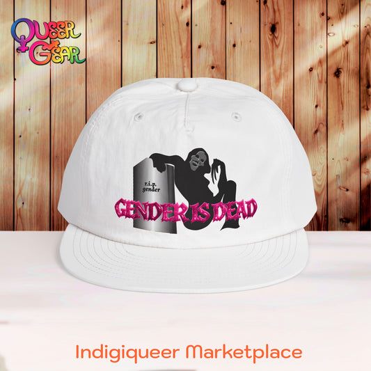 Gender Is Dead Surf Cap — Queer Pride Snapback Hat