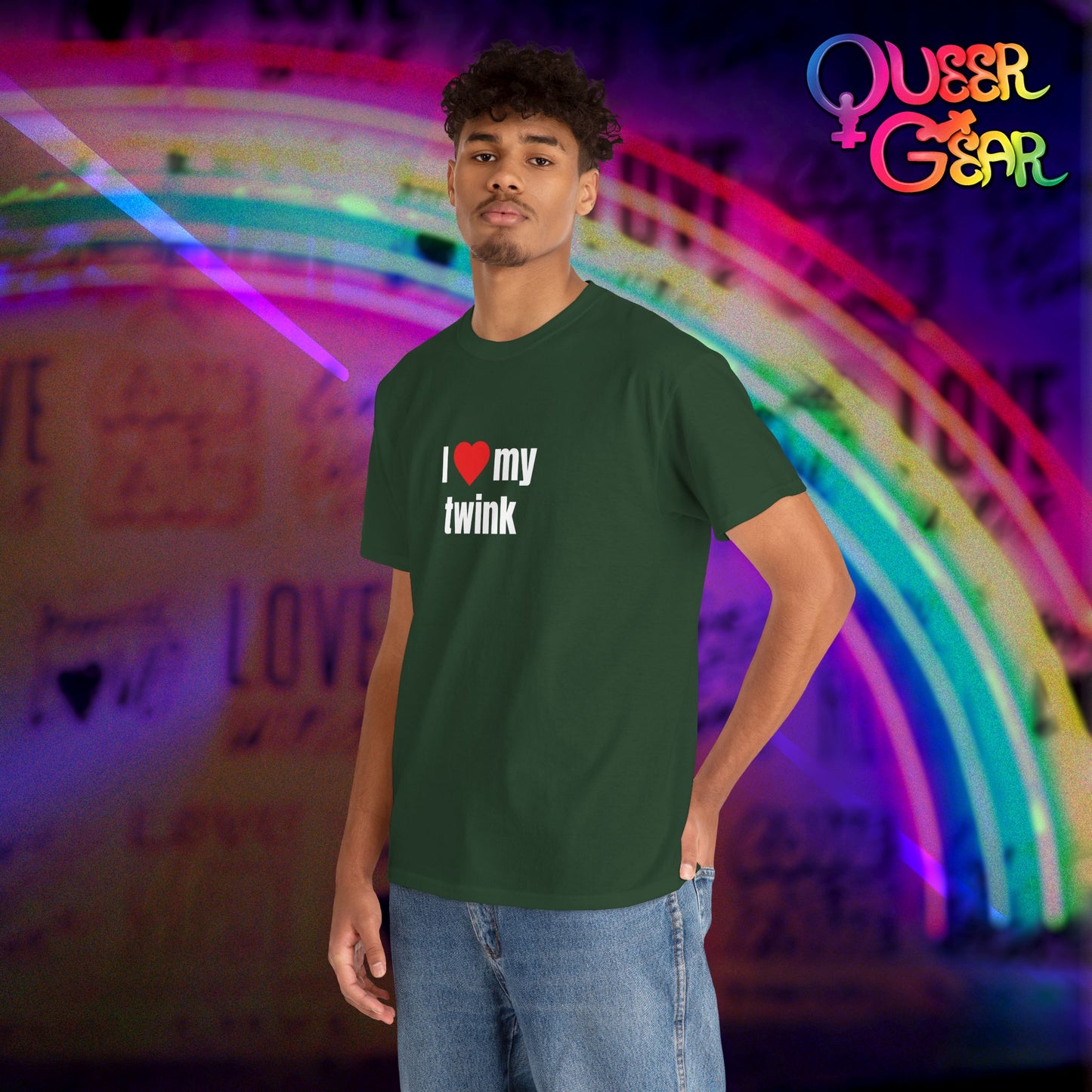 Funny LGBTQ Pride T-Shirt "I Love My Twink" – Gay, Bisexual, Queer Pride Tee, Cute Relationship Shirt
