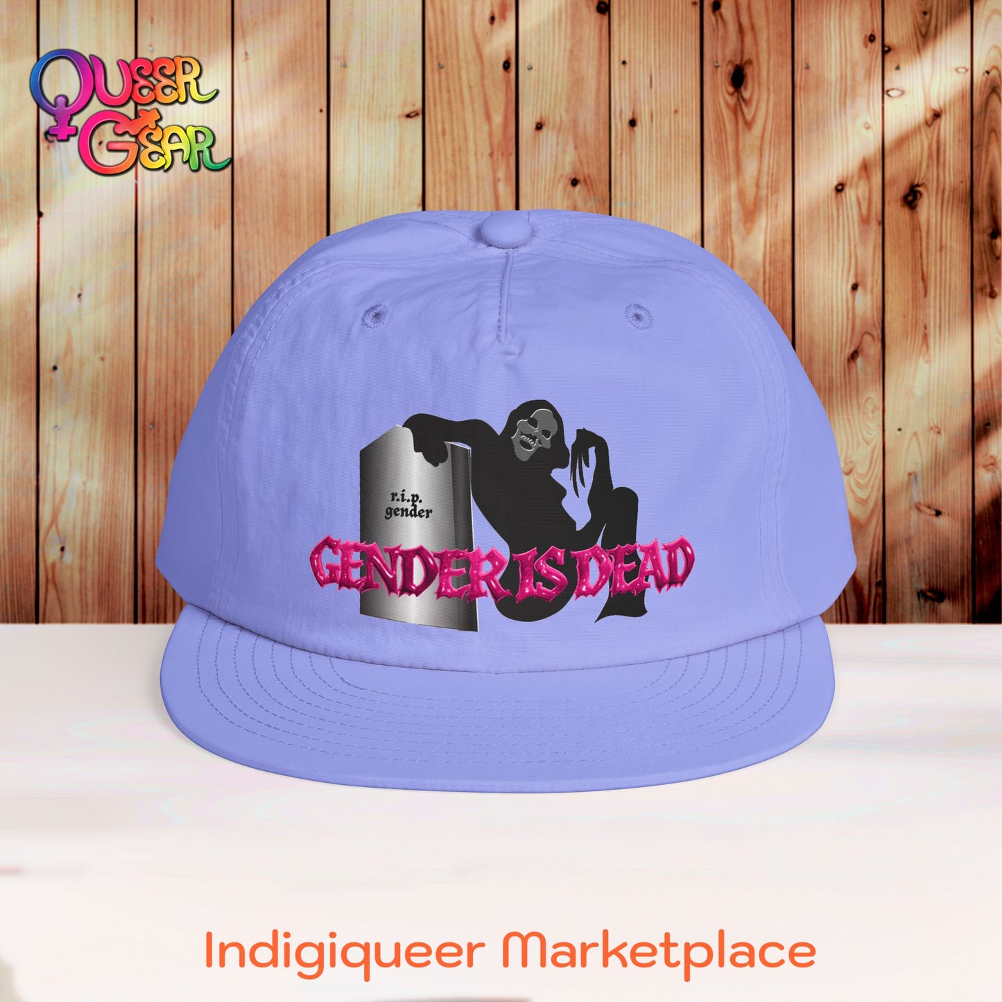Gender Is Dead Surf Cap — Queer Pride Snapback Hat