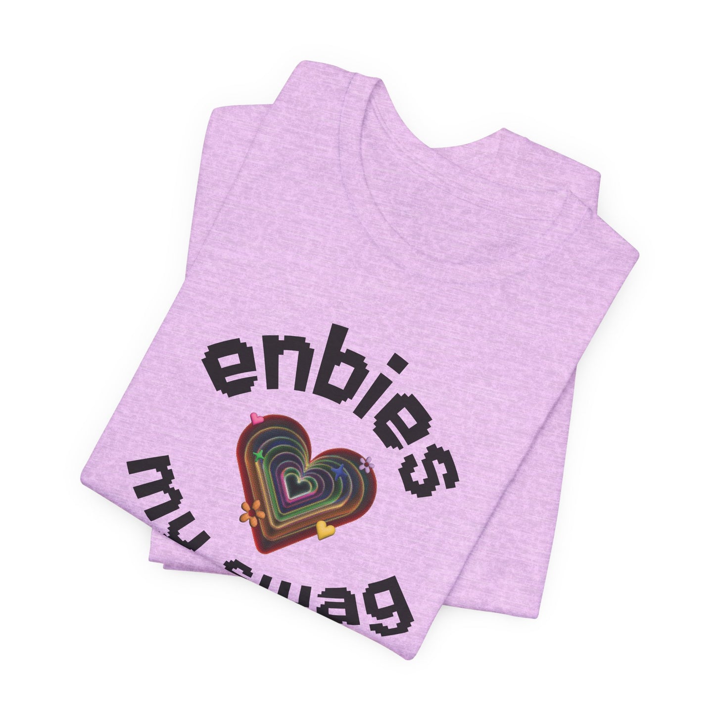 Enbies My Swag T-Shirt — Pride Nonbinary Heart Graphic Tee
