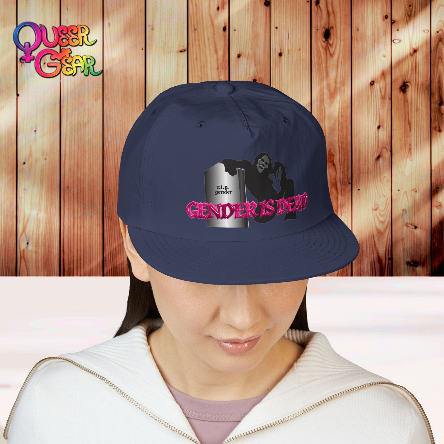 Gender Is Dead Surf Cap — Queer Pride Snapback Hat