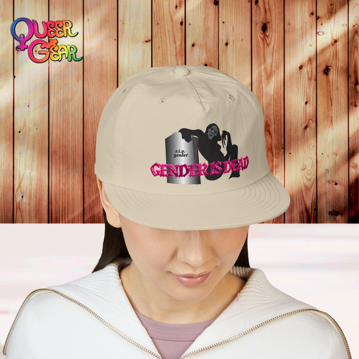 Gender Is Dead Surf Cap — Queer Pride Snapback Hat