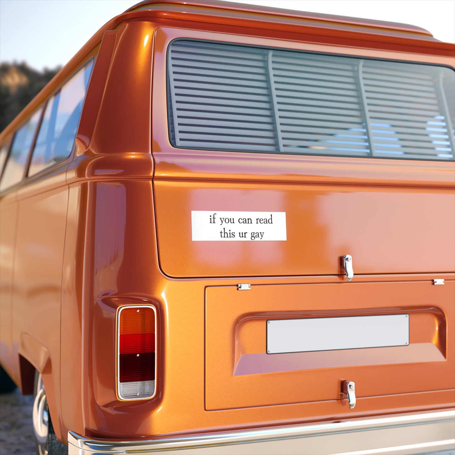 Bumper Sticker — "if u can read this ur gay" LGBTQ+ Pride Decal