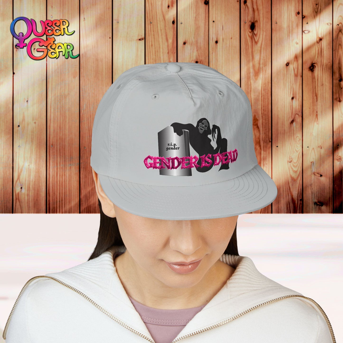 Gender Is Dead Surf Cap — Queer Pride Snapback Hat