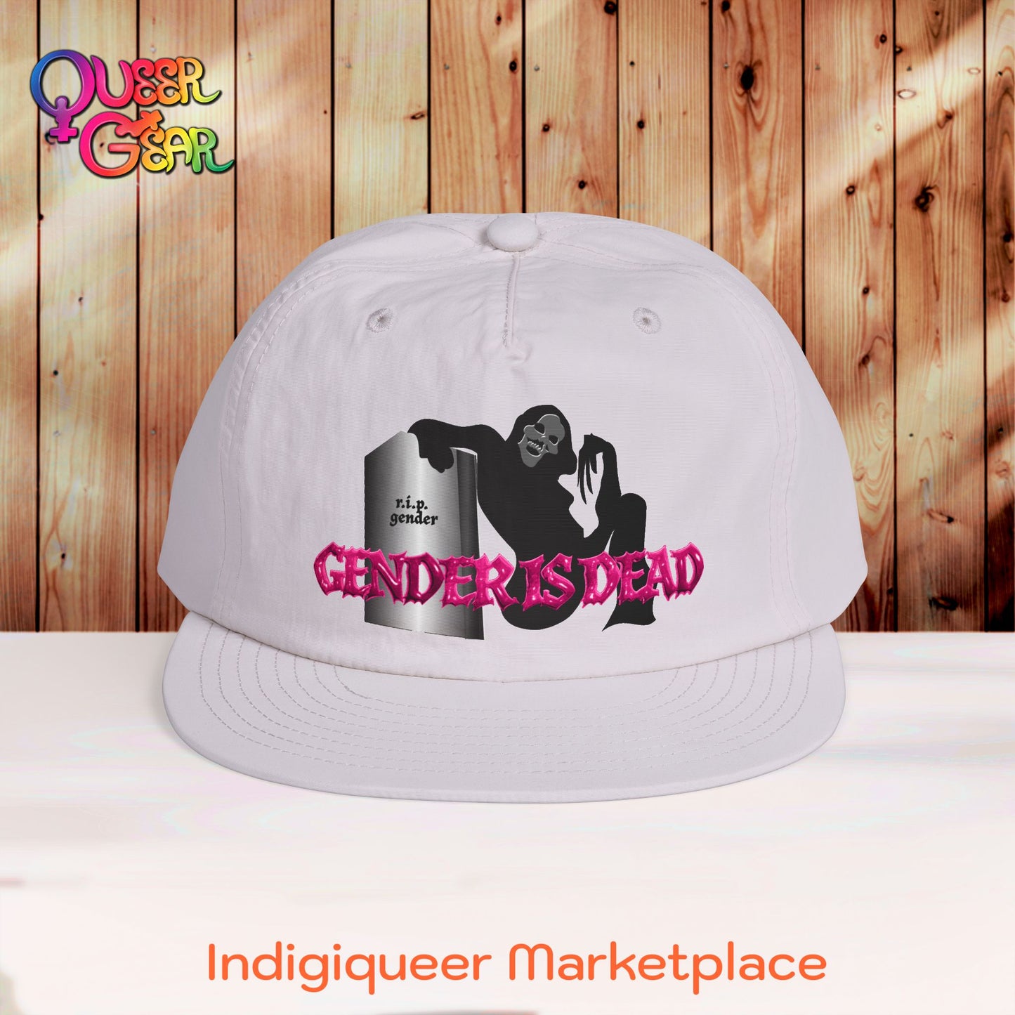 Gender Is Dead Surf Cap — Queer Pride Snapback Hat