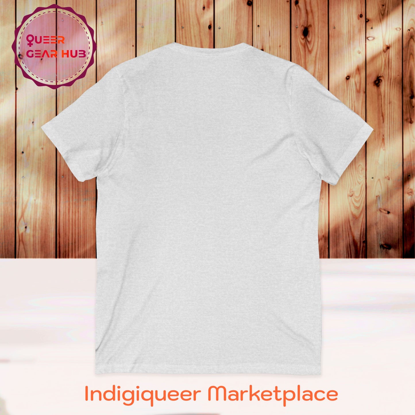 "STOP STARING" Cat Butt Short Sleeve V-Neck Tee