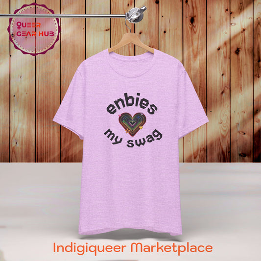 Enbies My Swag T-Shirt — Pride Nonbinary Heart Graphic Tee